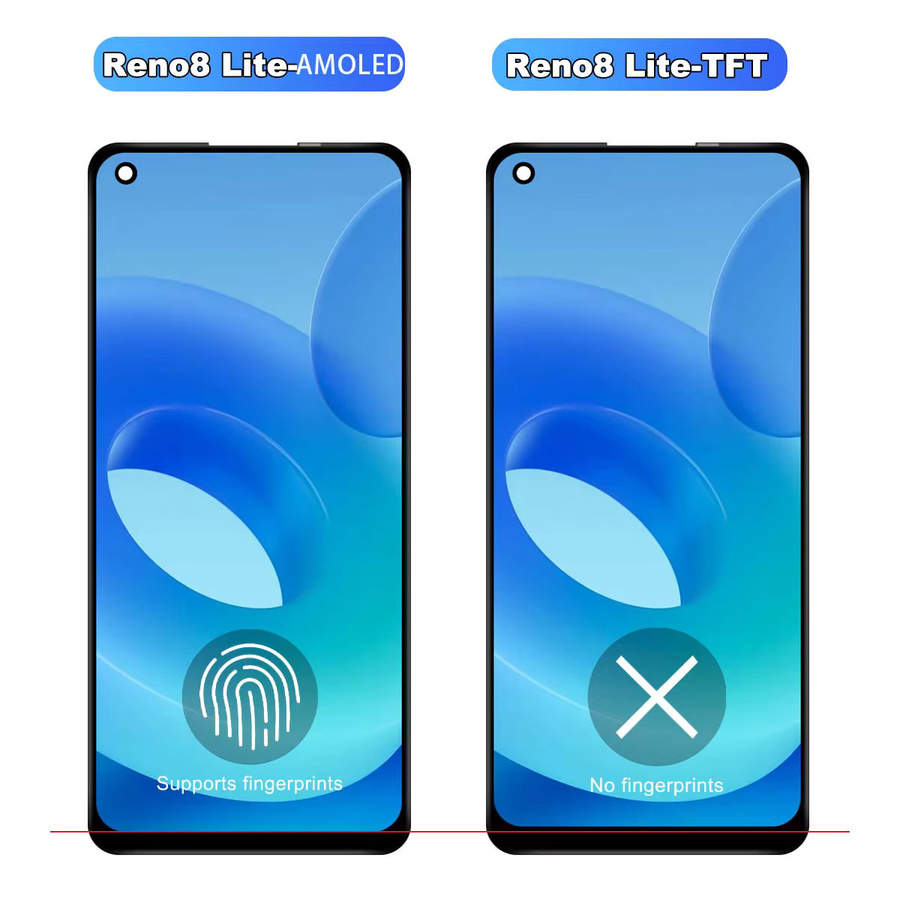 Sinmaytai LCD Display Touchscreen Digitizer Montage für OPPO Reno8 Lite CPH2343 in Schwarz (AMOLED/TFT) - Bild 2