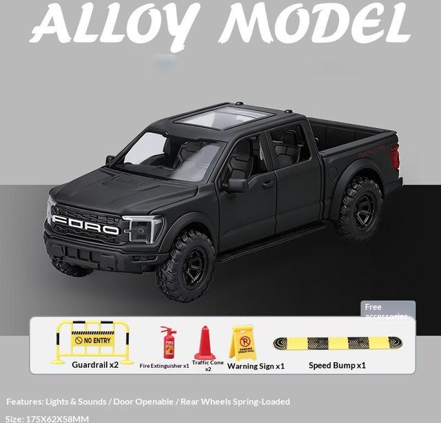 Linyi toy car Ford F150 Geländewagen Modell, 1:32 Maßstab, mit Licht und Sound, ab 14 Jahren - Bild 1