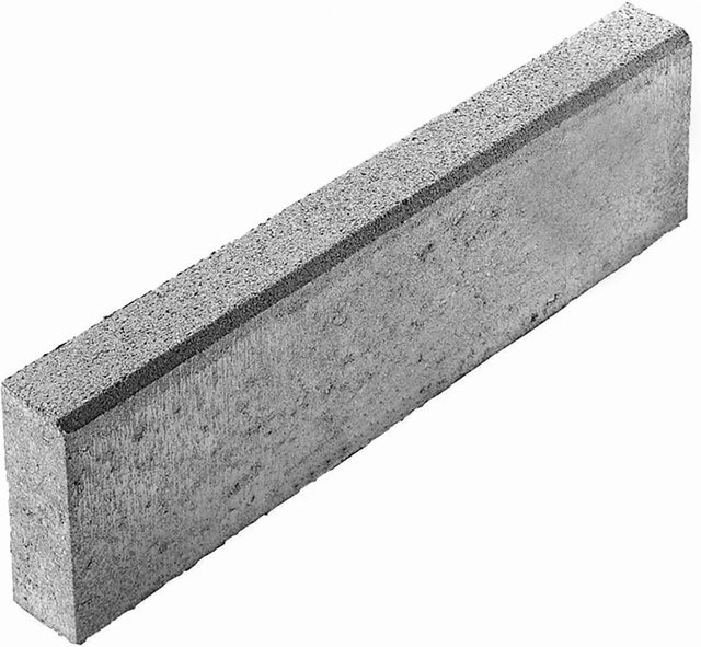 Tiefbordstein EHL Beton Grau B: 100 cm, H: 25 cm, T: 8 cm - Bild 1