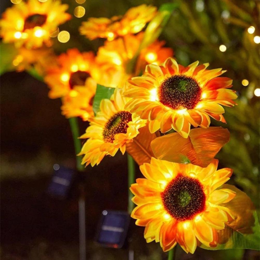 LIUXING Solar Sonnenblumenlicht LED Gartenlampe wasserdicht IP65 für Außenbereich und Landschaftsbau - Bild 5