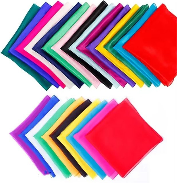 ZQION Seide Schal Zaubertrick, 10-teiliges Set, Bunt / Mehrfarbig - Bild 1