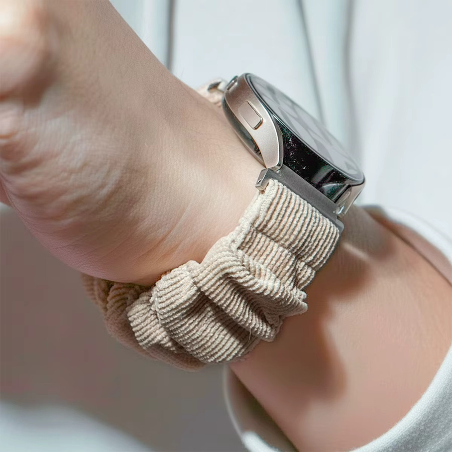CAOWTAN Uhrenarmband Nylon, Scrunchie, Damen - Bild 4