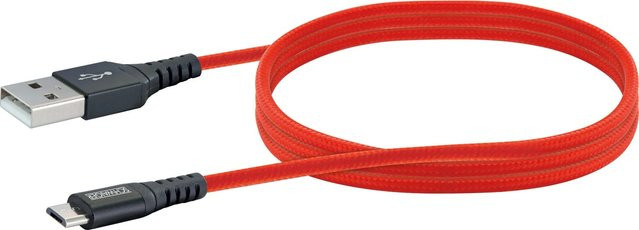 Schwaiger Micro USB Sync und Ladekabel in Feuerrot, 1,2 m - Bild 1