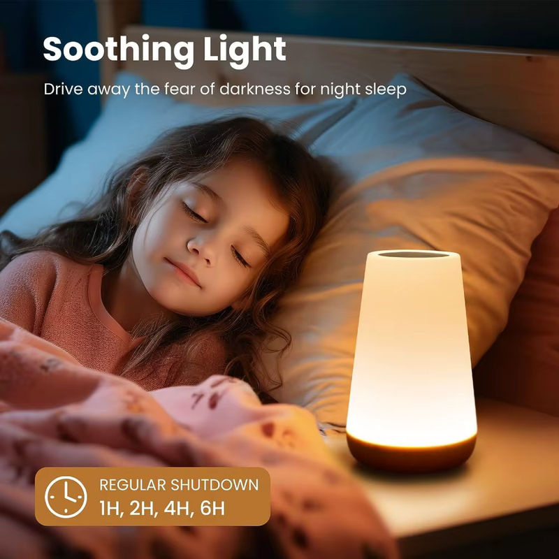 Dimmbare USB-wiederaufladbare LED-Touch-Nachtlampe mit 13 RGB-Farben für Kinder und Schlafzimmer, Multicolor - Bild 4