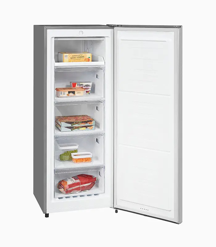 Exquisit GS230-010E Gefrierschrank silber, Standgerät mit umkehrbarer Tür - Bild 2