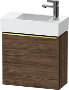 Duravit Waschtischunterschrank D-Neo, Wandmontage, 1 Tür, Braun, glänzend, B: 48,4 cm, T: 22,2 cm, H: 44,0 cm - Bild 1