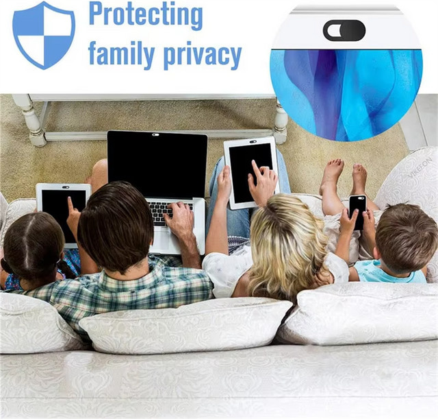 5 oder 10 Stück Webcam Abdeckung Schiebe Kamera Schutz Aufkleber für iPad, PC, Macbook, Tablet und Smartphone in Schwarz - Bild 1