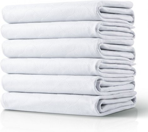 VEVOR Waschbare Unterlagen, 10er Pack Wiederverwendbare Bettschutzeinlagen, Saugstark und Atmungsaktiv, Weiß, B/T: 86,4 x 91,45 cm - Bild 1