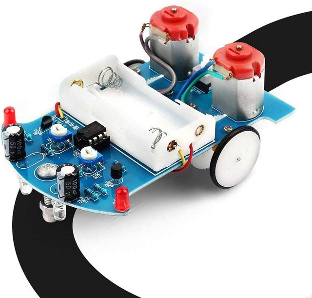 AOKIN Smart Car Soldering Project Kits D2-5 Smart Tracking Robot Car Sets, Lern- und Elektronik-Set - Bild 1