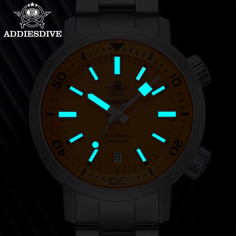 ADDIESDIVE Armbanduhr, Automatik, Edelstahl, Saphirglas, 42 mm, Herren, Orange - Bild 6