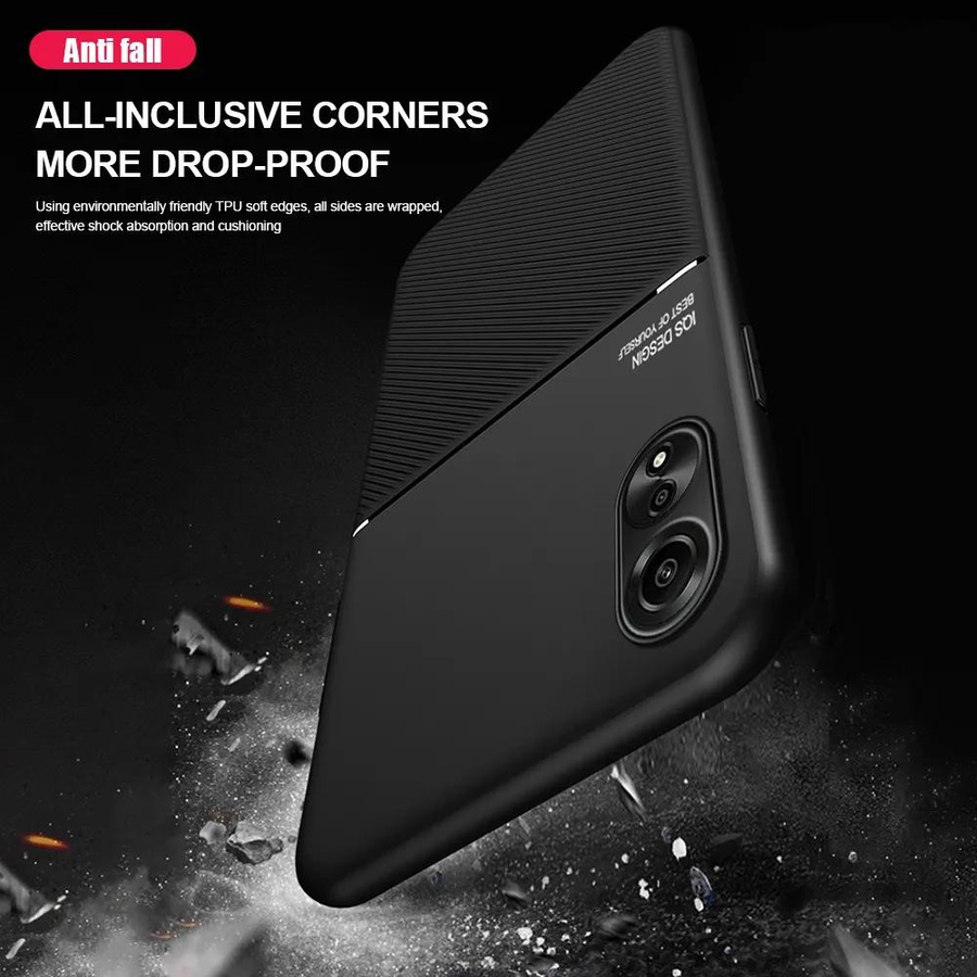Schutzhülle für OPPO A79 A78 A58 A98 5G A17 A57 A57S A94 A95 mit eingebautem magnetischem Autohalter in Schwarz - Bild 2
