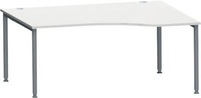 Schäfer Shop Genius Freiformschreibtisch MODENA FLEX, Ansatz links, Breite: 180 cm, lichtgrau/anthrazit - Bild 1