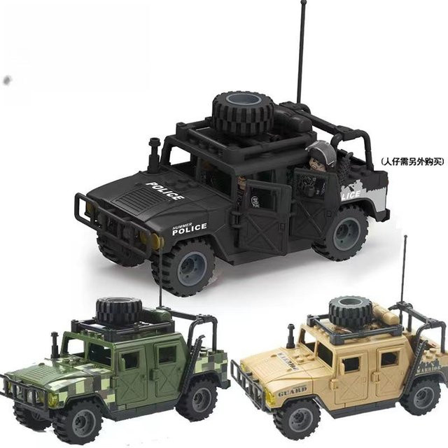 Militärische Hummer-Panzerfahrzeuge, Spezialpolizei, Bausteine, ab 14 Jahren - Bild 1