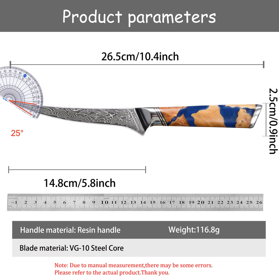 Handgemachtes Küchenmesser als Allzweckmesser und Ausbeinmesser für die Küche - Bild 2