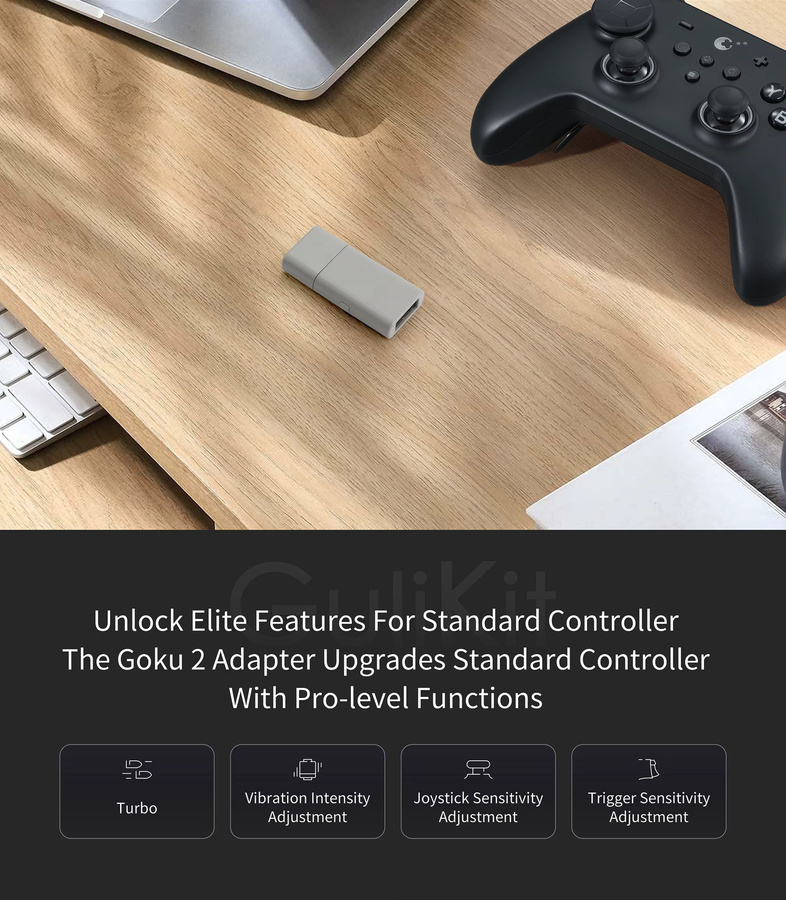 Gulikit Goku 2 Kabelloser Controller-Adapter Bluetooth-Dongle für Windows, Nintendo Switch, PS4, Android und Xbox Series S/X sowie Xbox One - Bild 2