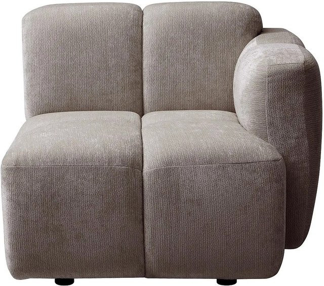 Vente-unique Sessel Carlivi mit gerader Rückenlehne und Armlehnen in Taupe, gesteppt, Breite: 90 cm - Bild 1