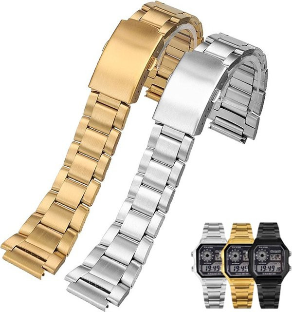 Casio Uhrenarmband Edelstahl, Unisex, 18 mm - Bild 1