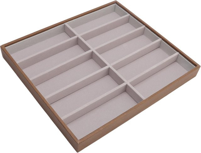 KaiSai Sonnenbrillen Präsentationsschale PU Holzmaserung, Gray - Bild 1
