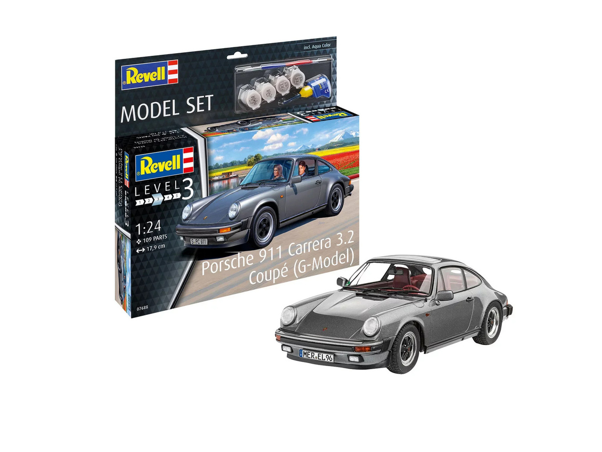 Revell Porsche 911 Carrera 3.2 Coupé (G-Model), Automodell Bausatz, 1:24 - Bild 3