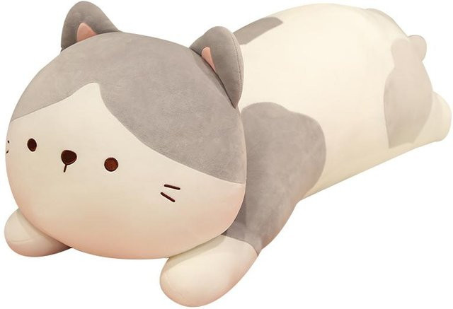 Wucifang Bags Plüschkatze, Stofftier, Grau, 50cm - Bild 1
