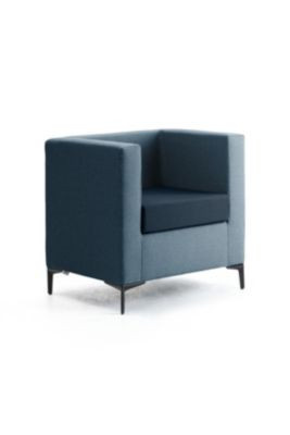 Leyform Sessel mit Armlehnen in Blau, B/T/H: 72 x 60 x 73 cm - Bild 2