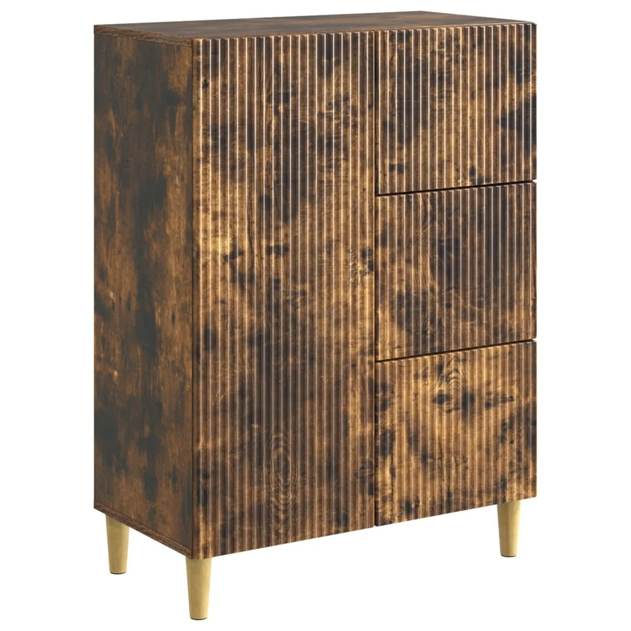 vidaXL Sideboard Geräucherte Eiche Retro Braun B: 66 cm, T: 34,5 cm, H: 90 cm - Bild 2