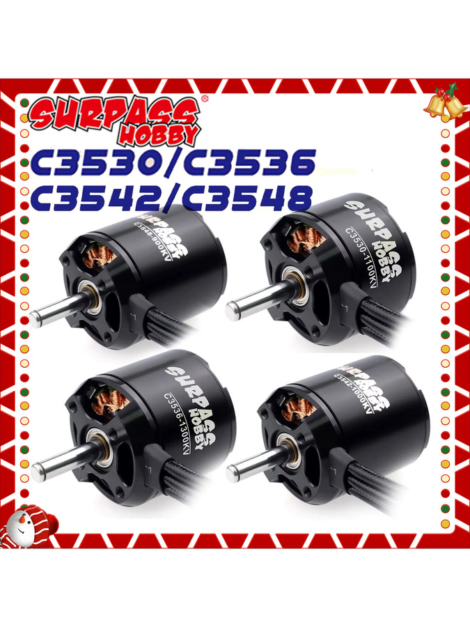 Surpass Hobby C35 Serie Outrunner Brushless Motor für RC Flugzeuge, FPV Drohnen, Quadcopter und Flugzeug-Bausätze - Bild 4