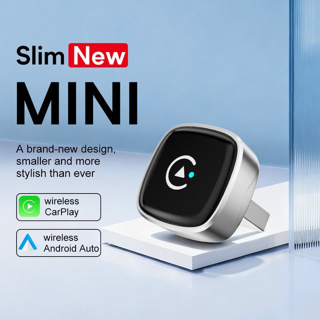 FLIXIVI 2-in-1 Kabelloser CarPlay und Android Auto Adapter USB-Dongle in Grau für Toyota, Nissan, Honda und Ford Autos - Bild 1