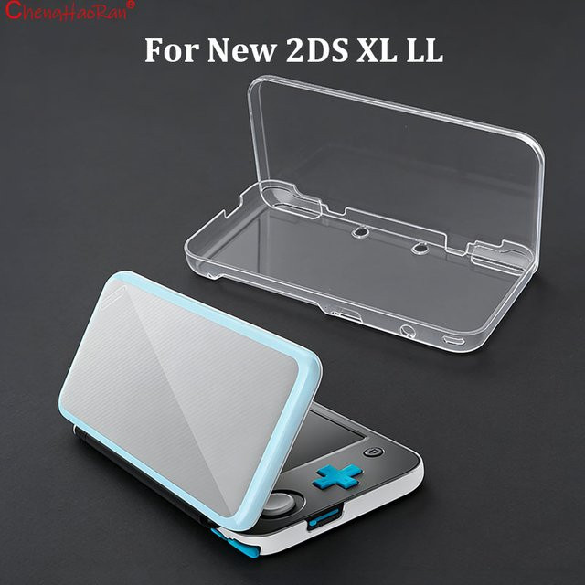 ChengHaoRan Split Typ Harte Schutzhülle für Nintendo 2DS LL und 2DS XL, Transparent, Staub- und Kratzfest - Bild 1
