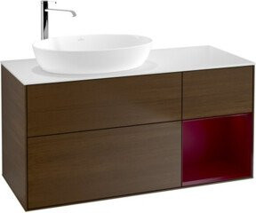 V&B Waschtischunterschrank Finion mit Wandbeleuchtung, Farbe: Weiß, B/T/H: 120 x 50,1 x 50,1 cm - Bild 1