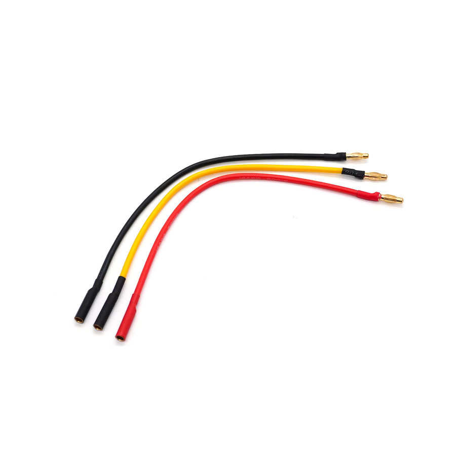 YSIDO Gold Bullet Verlängerungskabel Set aus Silikon für RC Drohnen und Autos, 3 Stück, Multicolour, Länge: 200 mm, Durchmesser: 3,5 mm und 4,0 mm - Bild 1