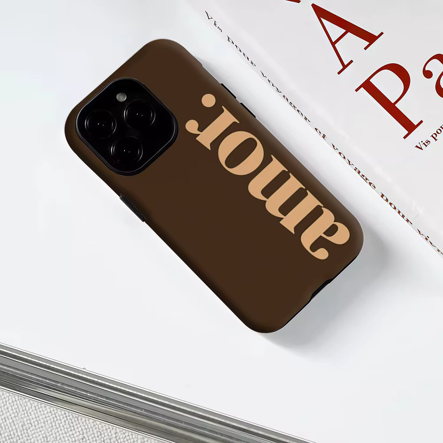 AmorPhone Schutzhülle für iPhone 17 16 15 14 13 Pro Max Plus mit Magnetfunktion, braun, robuste Doppel- und Einzelschicht-Hülle - Bild 3