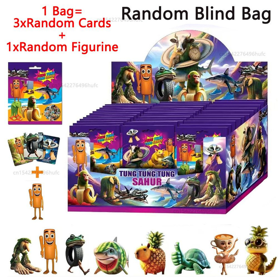 Fashnics Italienische Gehirnfäule Mystery Box Blind Bag mit Actionfiguren und Kartensets in Multicolor zur Schreibtischdekoration - Bild 3