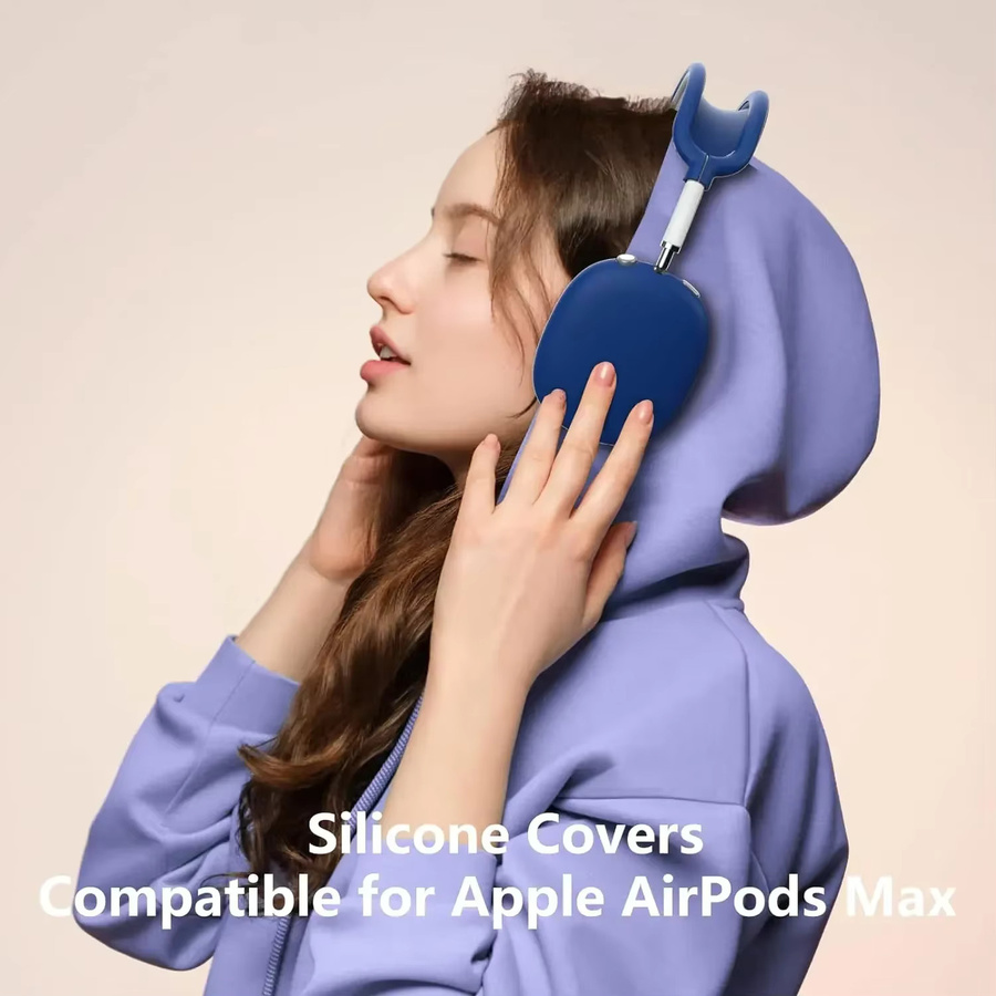 Hautfreundliche Silikon-Schutzhülle für Apple AirPods Max in Blau, stoßfestes und waschbares Zubehör - Bild 6