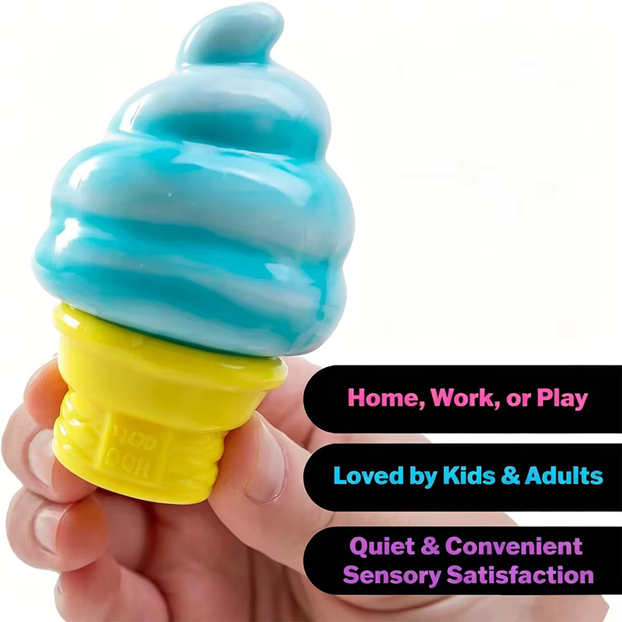 Schylling Nee Doh Eiscreme, Sensorisches Quetsch-Fidget-Spielzeug - Bild 4