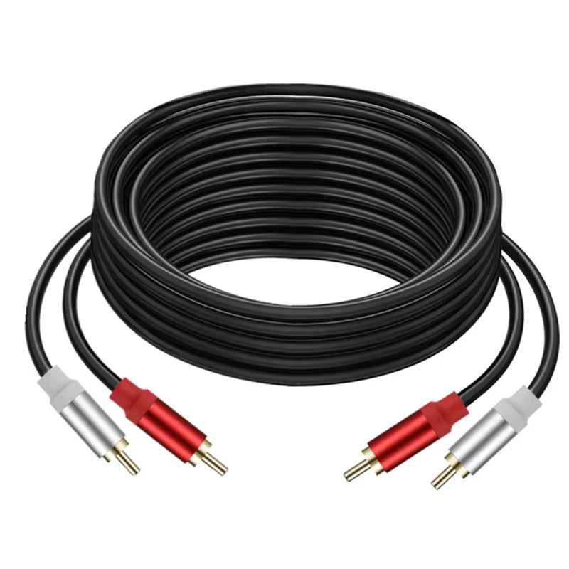 BSN Audio-Video-Kabel mit vergoldeten Doppel-RCA-Steckern in Gold - Bild 2
