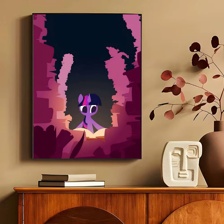Twilight Sparkle Manga Poster Vintage Wandkunst Dekoration in Multicolour, 15 x 15 cm - Bild 4