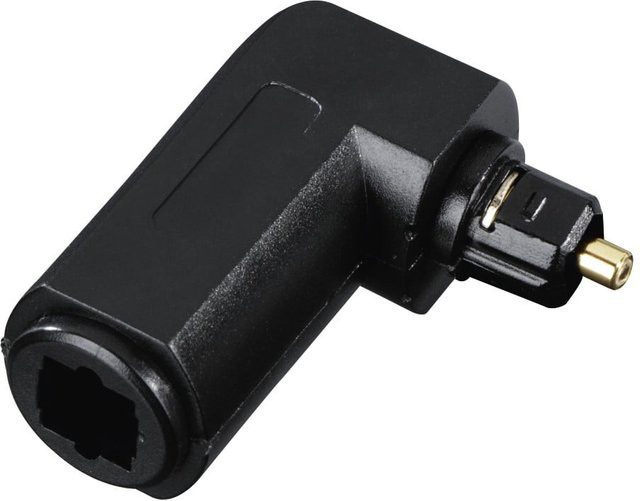 Avinity ODT-Adapter Toslink-Stecker zu Toslink-Kupplung vergoldet 90 Grad Flexibel Schwarz - Bild 1