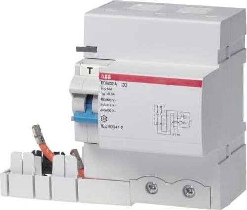 ABB DDA802 A-63/0,03 FI-Block RCD 2-polig 63A 0,03A 230V in Weiß - Bild 1