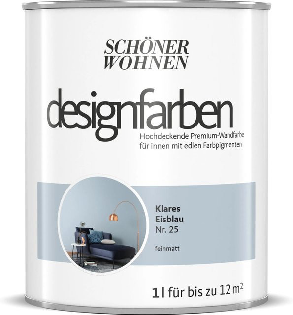 Schöner Wohnen Designfarbe Klares Eisblau wasserbasiert und konservierungsmittelfrei - Bild 1