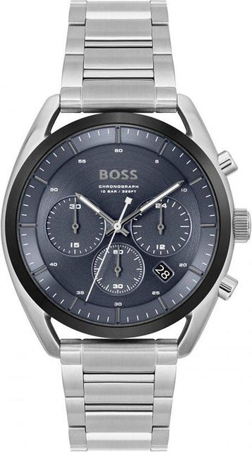 Hugo Boss Armbanduhr, Chronograph, Quarz, Edelstahl, 44 mm, Herren, Blau - Bild 1