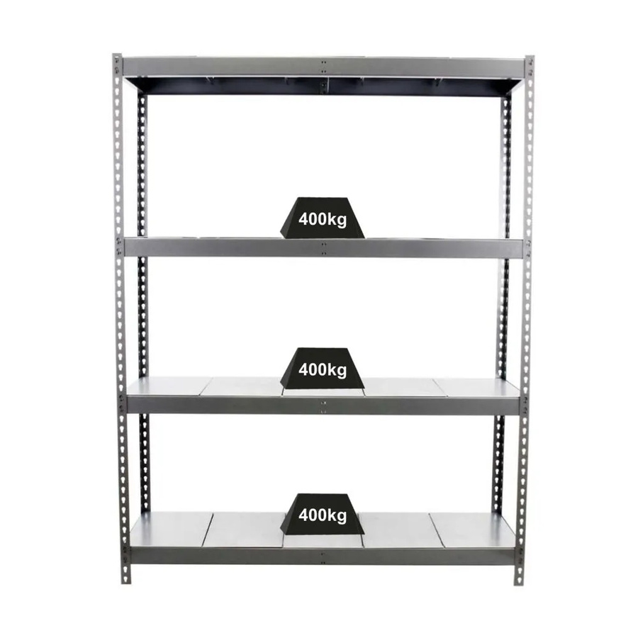 PROREGAL Schwerlastregal Metal Beast Four Grau, 4 Fachböden, H x B x T: 200 x 240 x 75 cm, Fachlast 400 kg - Bild 2
