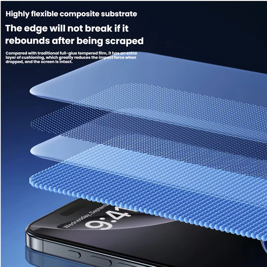 3er-Set Samsung Anti-Peeping Panzerglas Display Schutzfolie für Galaxy S25 Ultra, S25 Edge, S24 Plus, S23 und S22, Transparent, 9H Härte - Bild 4