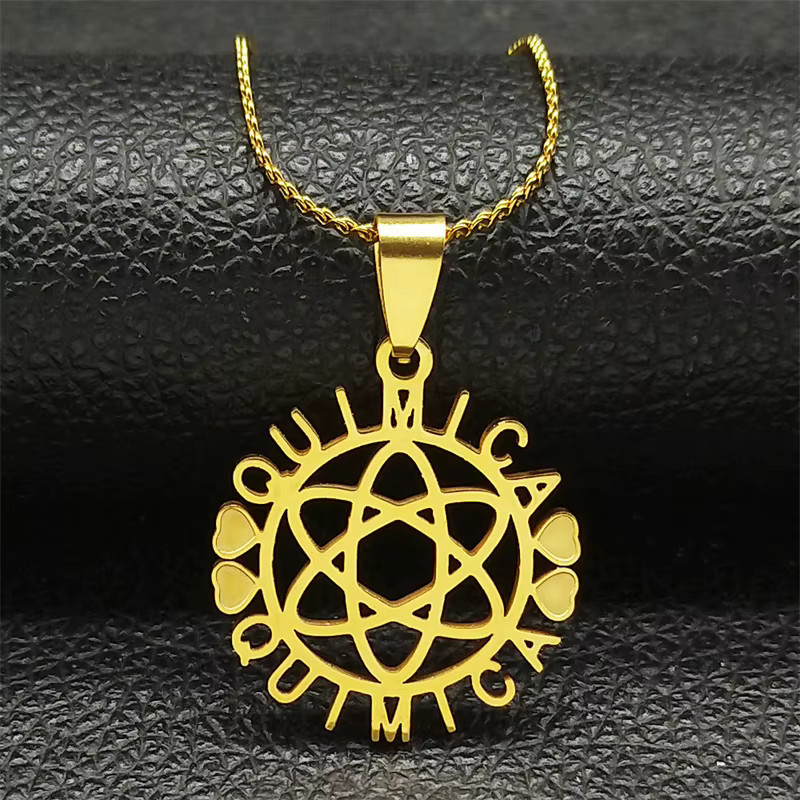 Quimica Chemie Halskette, Brief Anhänger, Edelstahl, Gold, Damen - Bild 2