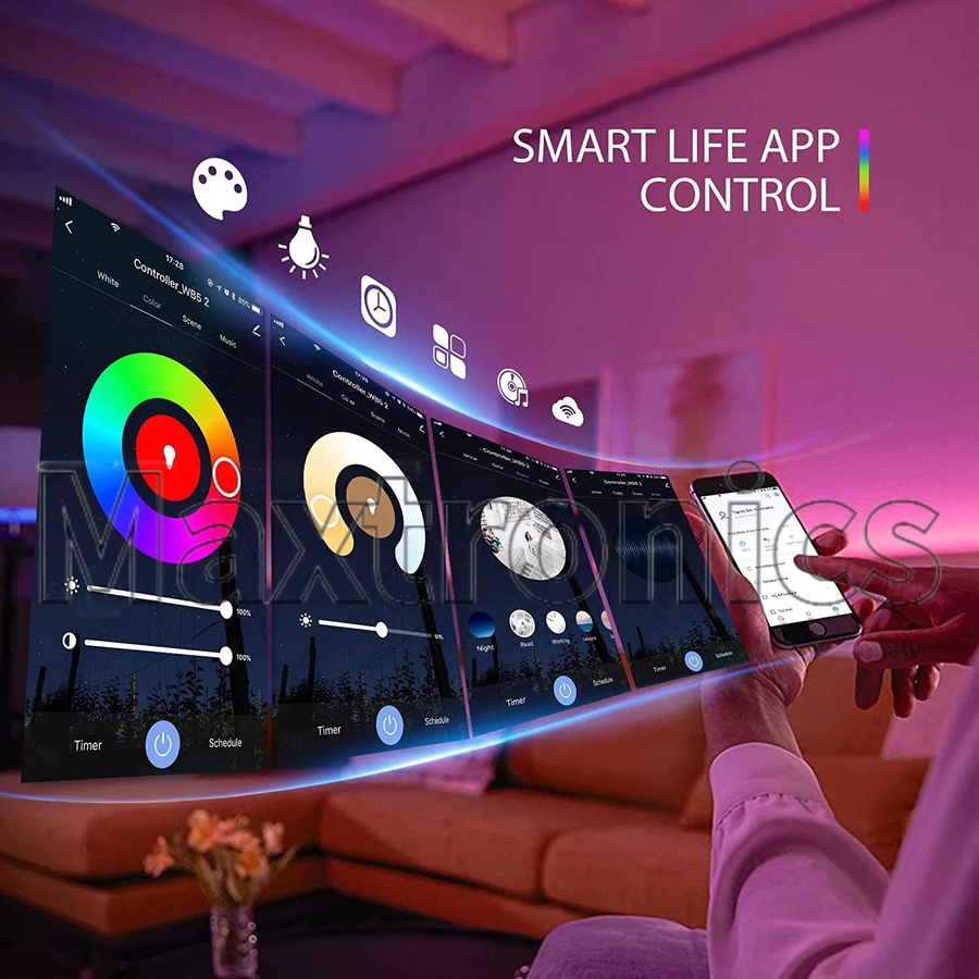 Sage LU MEI 5-in-1 LED-Controller für RGB, RGBW und RGB+CCT Streifen mit Zigbee, Bluetooth und WLAN in Weiß - Bild 3