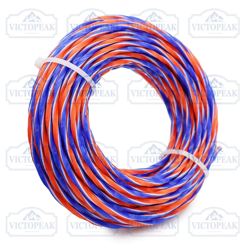Victopeak Trimmerleine Gedreht 3,0 mm Multicolour Ersatzteil für Freischneider und Gartenwerkzeug - Bild 4