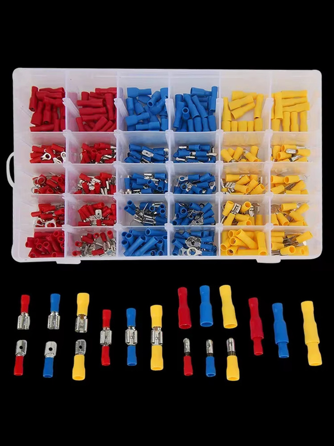 ELECAPITAL Kabelverbinder Set in Multicolor mit Crimp-Spaten, Stoßringen, Gabelanschlüssen und Ringösen - Bild 6