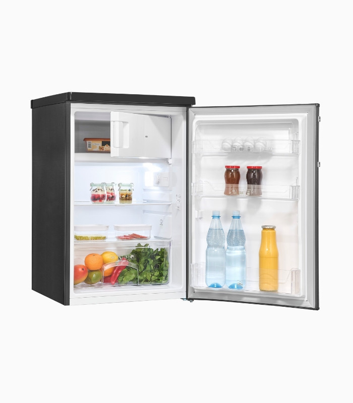 KS16-4-HE-040E Kühlschrank in Silver mit Inoxlook, Standgerät mit LED-Innenbeleuchtung und Flaschenregal - Bild 2