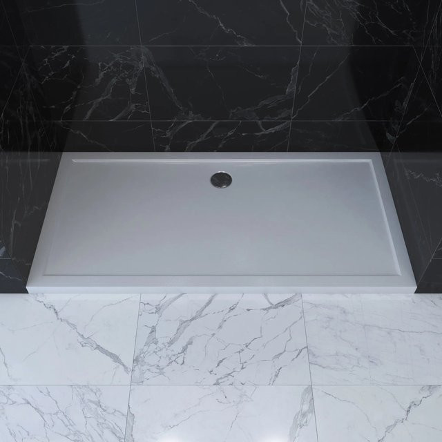 Aurlane Duschwanne Pure Rechteck Weiß B/T: 140 x 80 cm - Bild 1