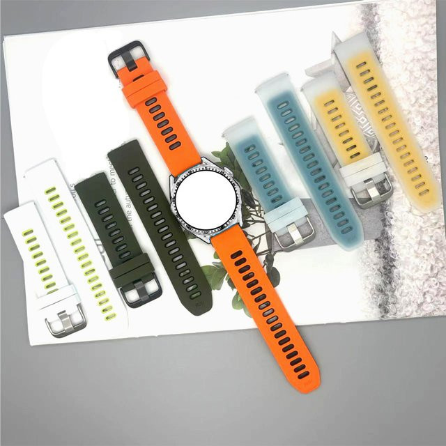 QCTOG Uhrenarmband Silikon, 22 mm, Weiß, Unisex - Bild 1